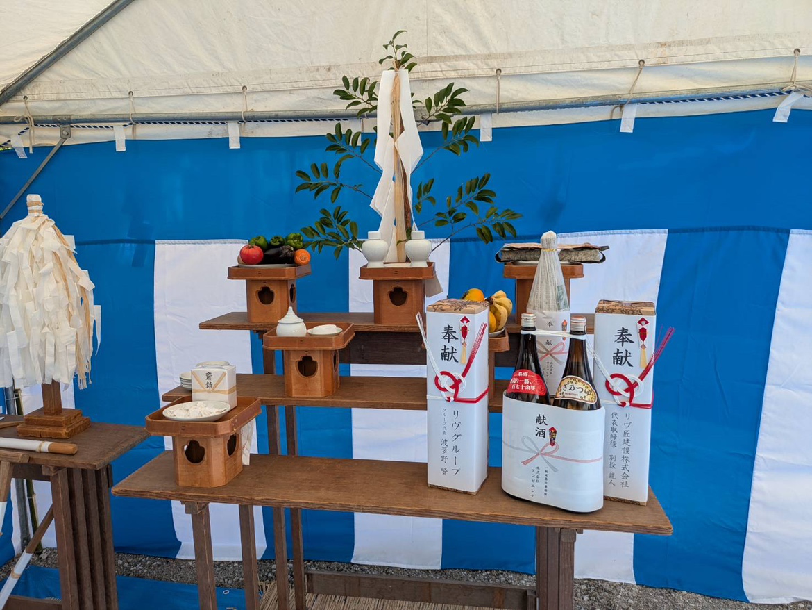 地鎮祭の祭壇