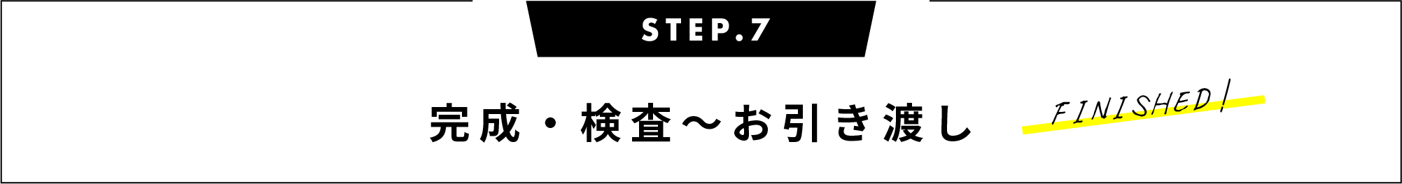 完成・検査〜お引き渡し